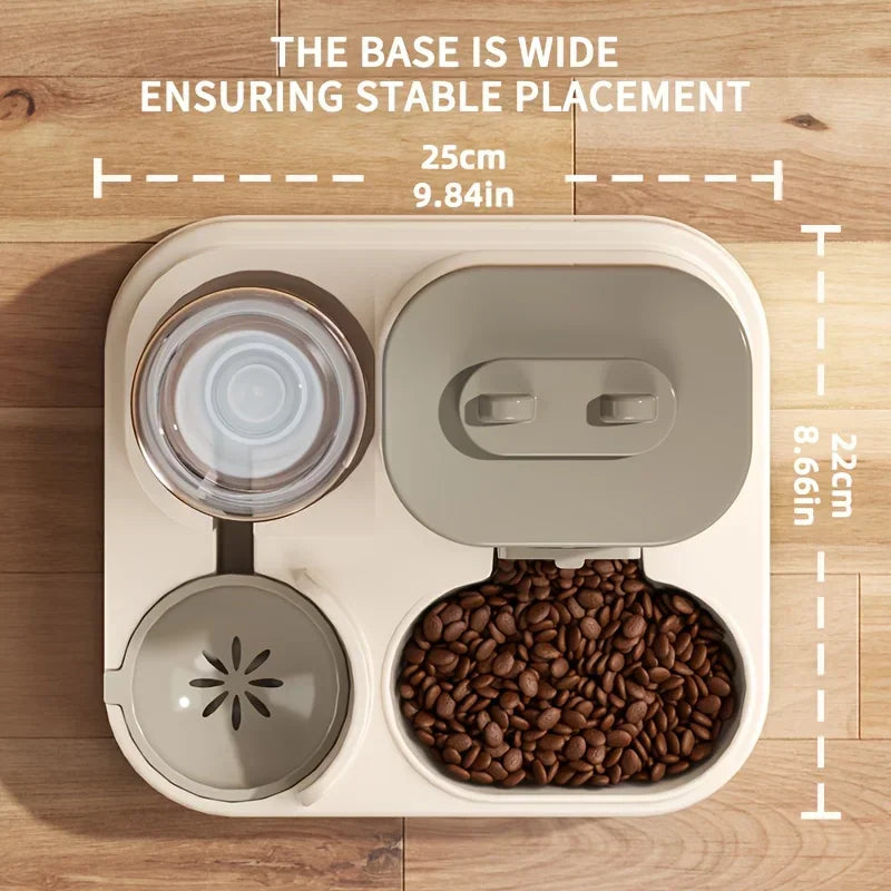 2in1 Cat Food and Water Dispenser Automatic Feeder