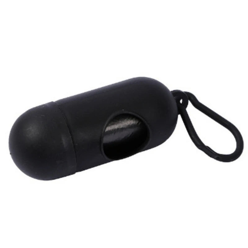 Capsule-Shaped Dog Waste Bag Dispenser with Clip