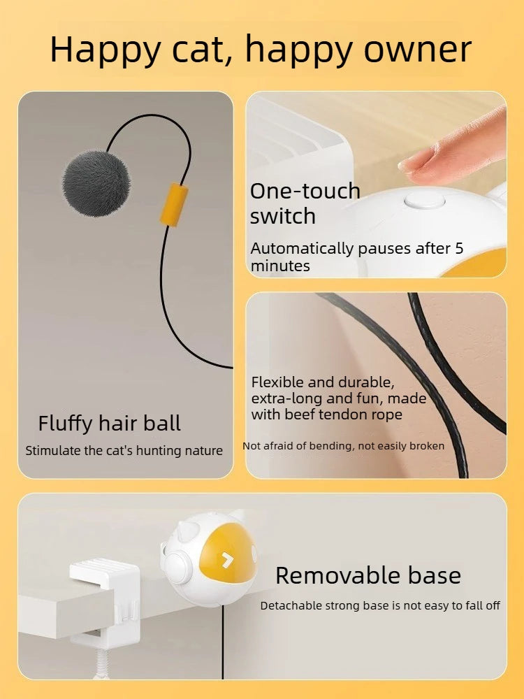 Interactive Automatic Lifting Cat Toy Ball for Active Play