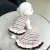 Striped Dog Dress with Bowknot - Cute Ruffle Summer Outfit for Small Dogs