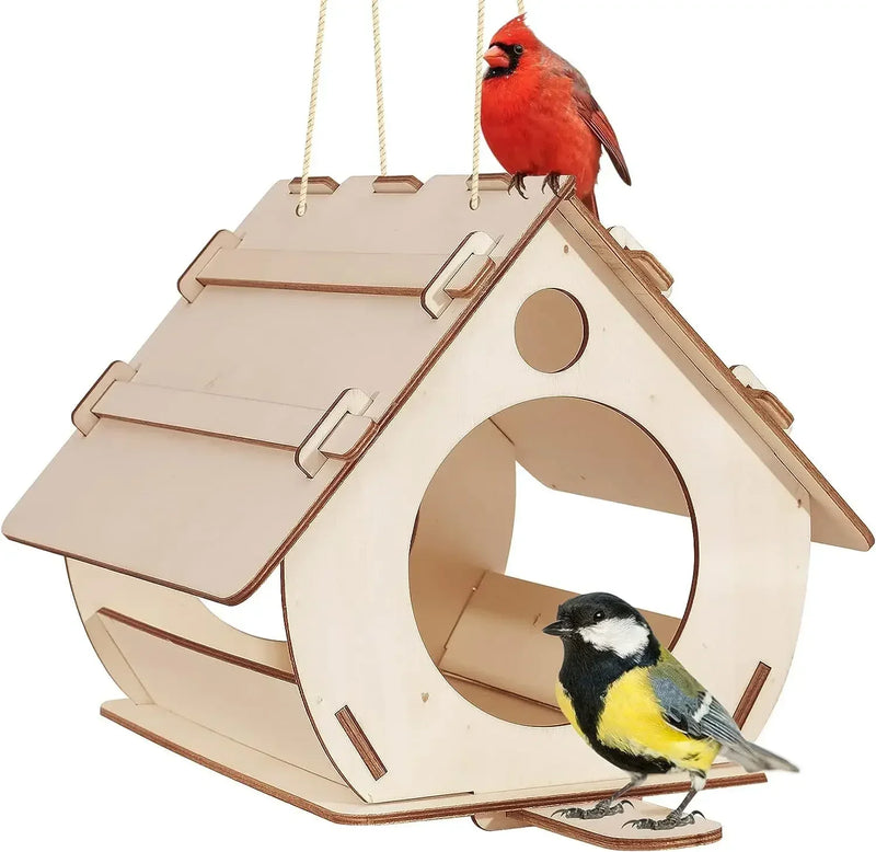 Hängender Vogelfutterhaus aus Holz