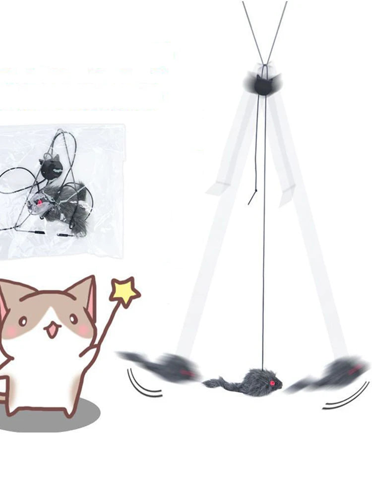 Ratón de Peluche para Gatos con Gancho para Puerta