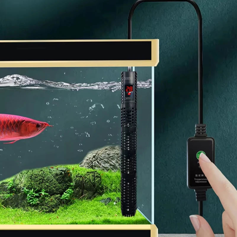 Calentador de Acuario Digital LCD con Vidrio de Cuarzo