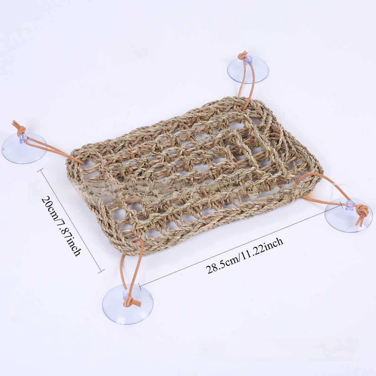 Natural Seaweed Reptile Hammock with Suction Cups