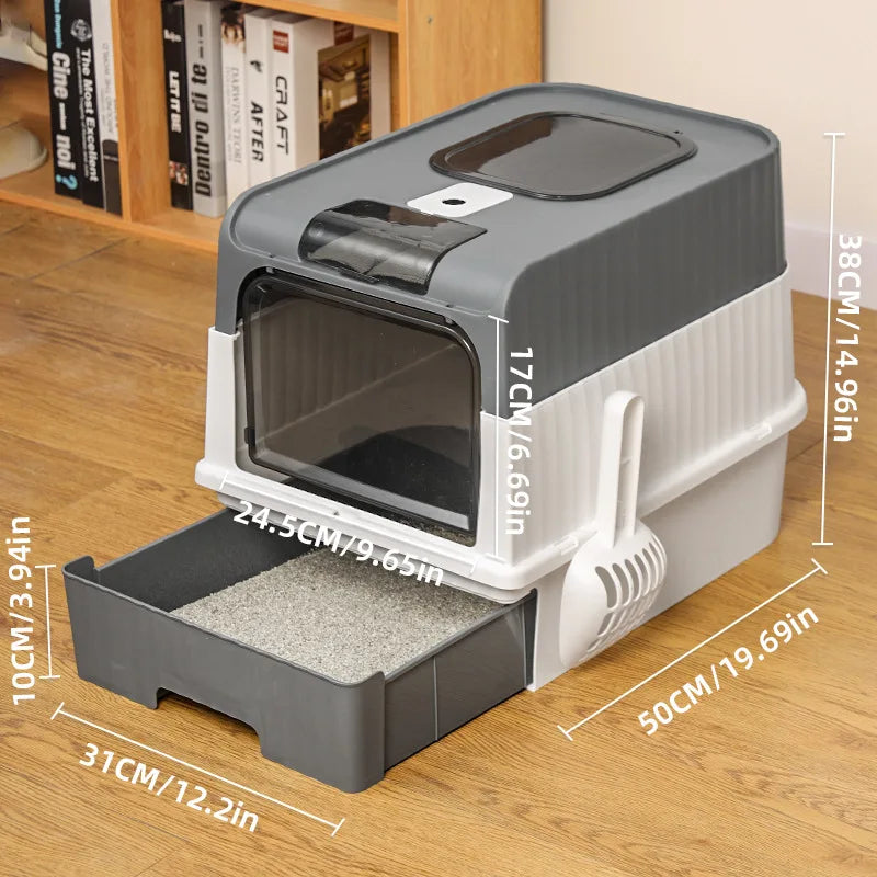 Foldable Enclosed Cat Litter Box