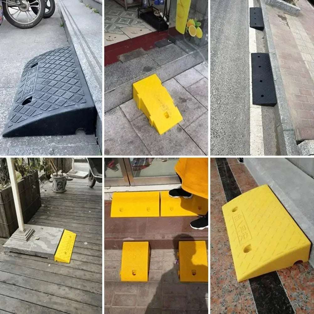 Anti-Slip Driveway Curb Ramps for Cars, Trucks, and Trailers