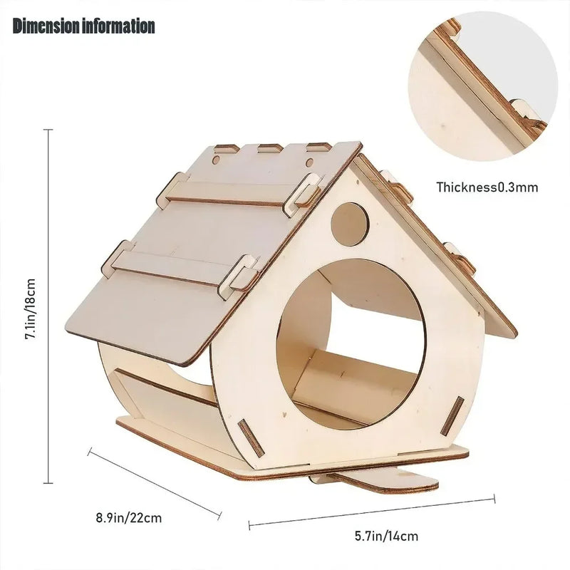 Hängender Vogelfutterhaus aus Holz