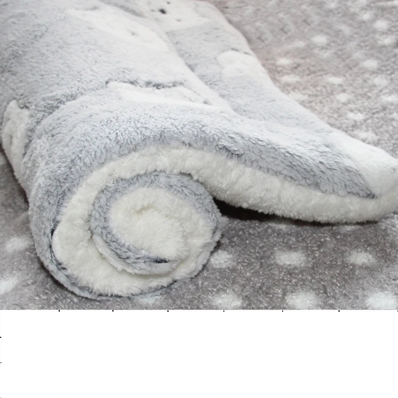 Cozy Flannel Pet Sleeping Mat for Dogs and Cats