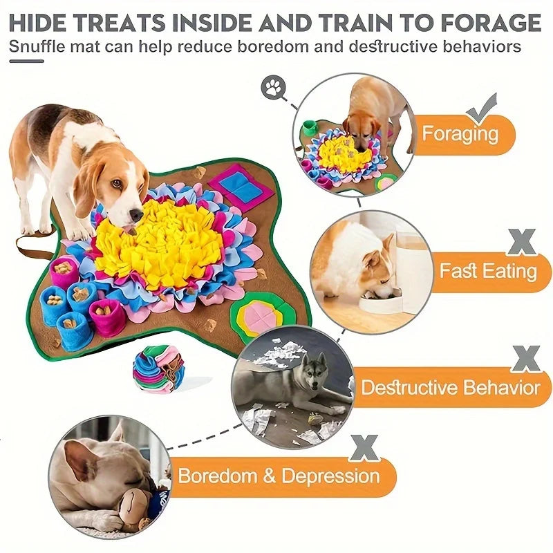 Sniffing Training Mat for Dogs and Cats - Enrichment Puzzle