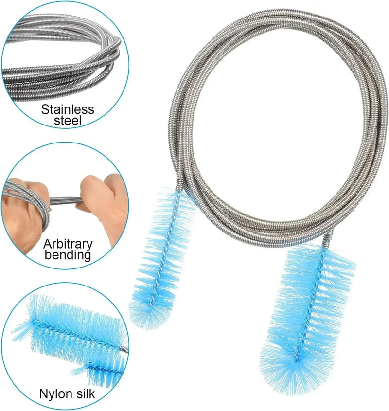 Brosse de nettoyage extensible pour tuyaux d'aquarium