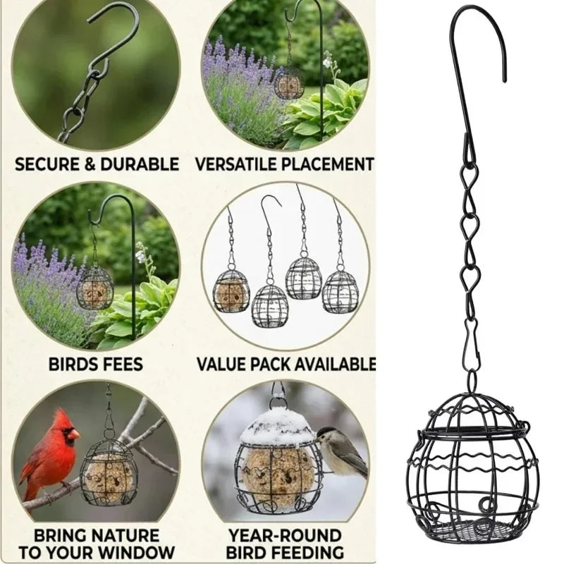 Hanging Metal Bird Feeder with Hook