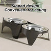 Stainless Steel Anti-Tip Cat & Dog Bowl with Double Compartments