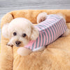Striped Cotton Dog Recovery Suit for Post-Surgery Protection