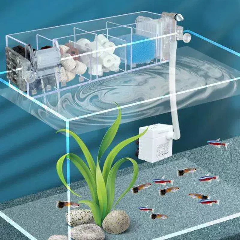 Filtre Cascade pour Aquarium à Fixer au Mur avec Pompe