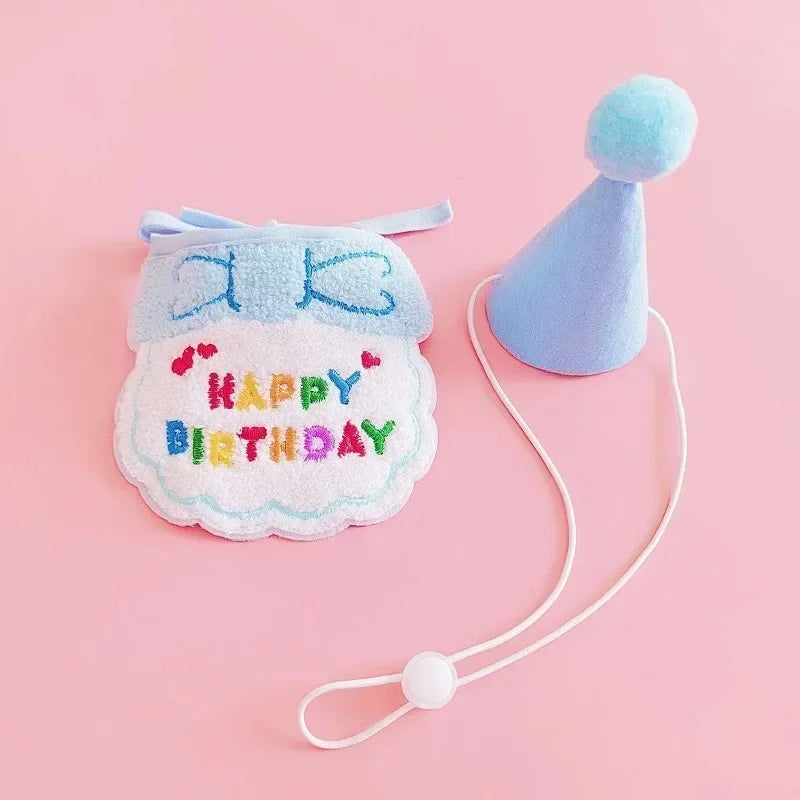 Conjunto de Bufanda y Sombrero para Fiesta de Cumpleaños de Mascota