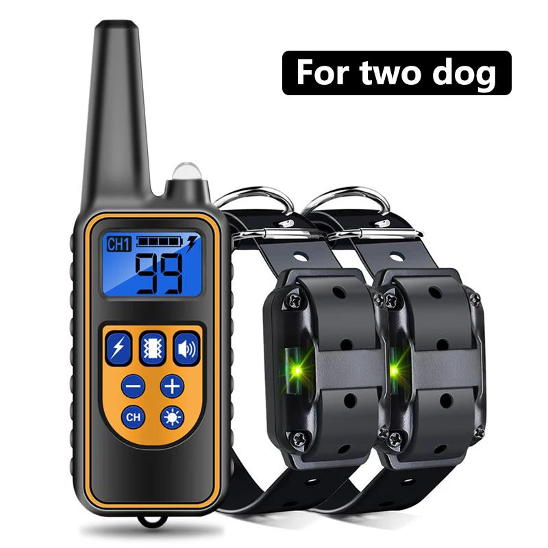 Rechargeable Dog Training Collar with Remote – 800m Range, Waterproof