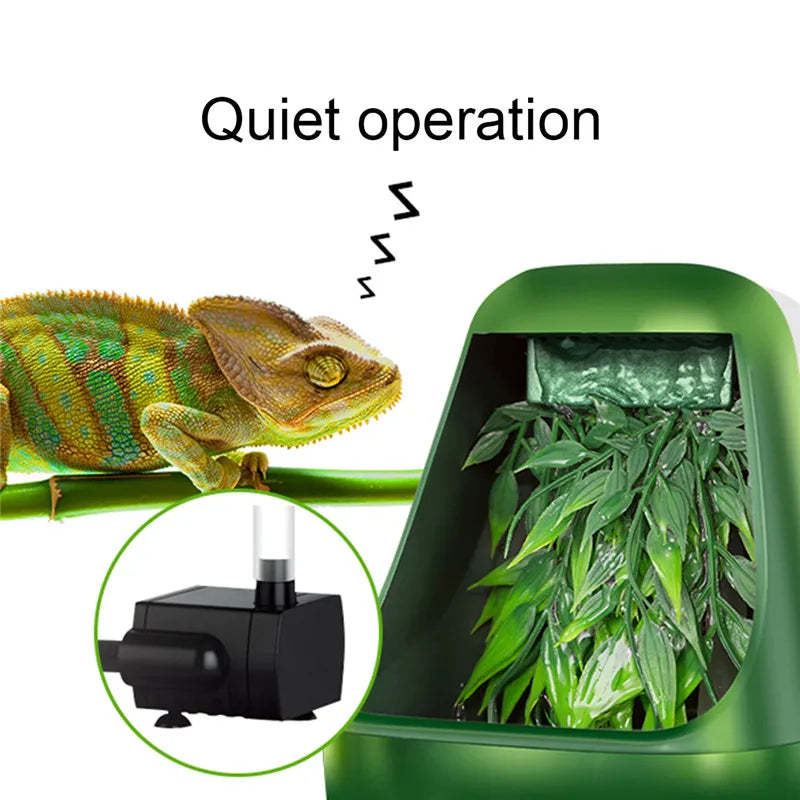 Reptile Drinking Water Fountain with Filter and Adjustable Pump