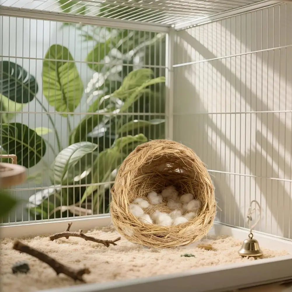 Natural Bird Nesting Material Fiber Blend for Canaries, Finches & Parrots