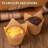Natural Unbleached Tulip Cupcake Liners (100-Pack)