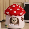 Half-Enclosed Mushroom Cat Bed