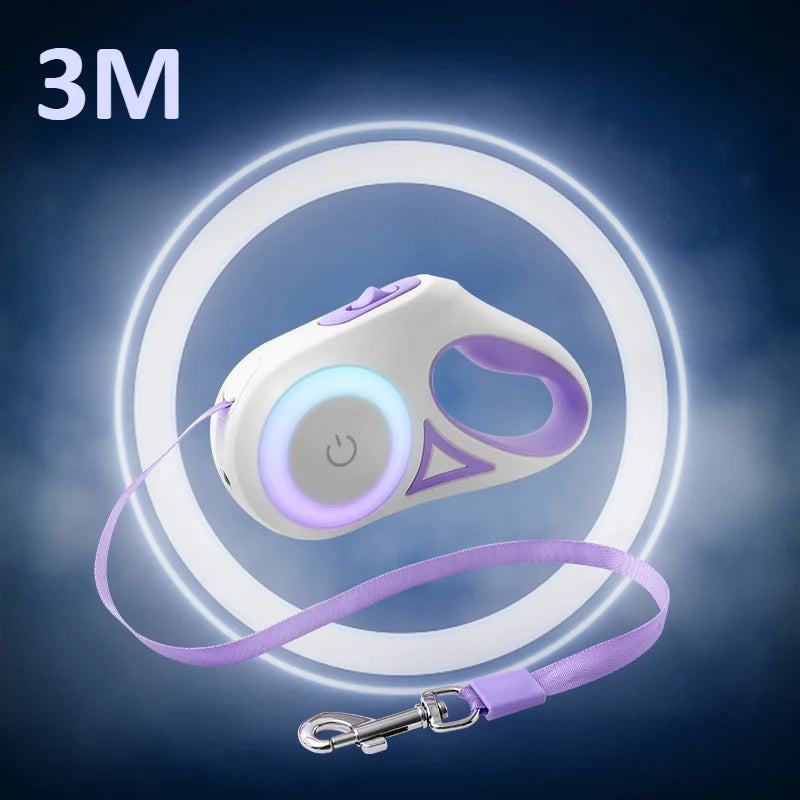 Retractable Dog Leash with LED Light