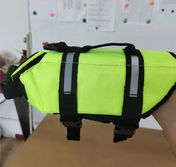 Reflective Dog Life Jacket with Adjustable Straps for Swimming and Boating