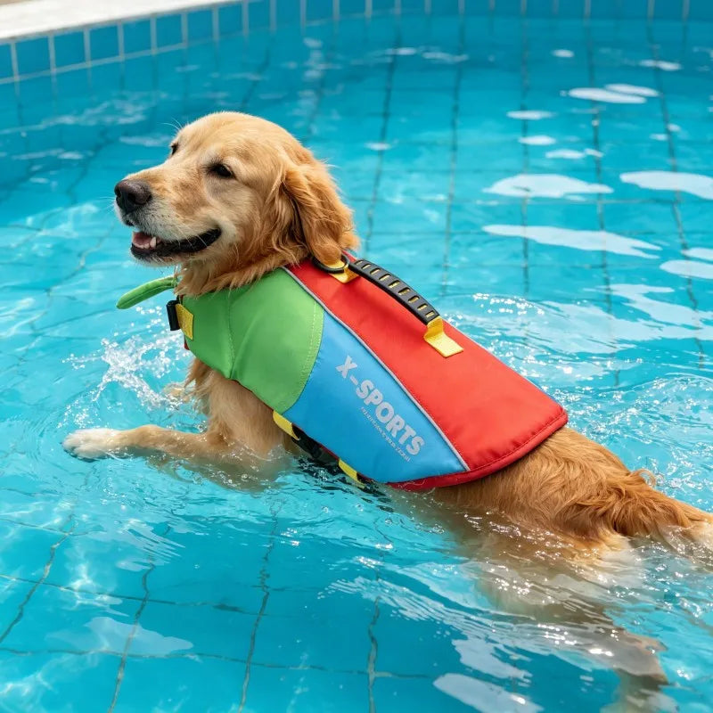 Dog Life Jacket with Removable Front Floats for Swimming & Outdoor Adventures