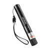 A black portable laser pointer training torch with a flexible cord and light is shown diagonally.