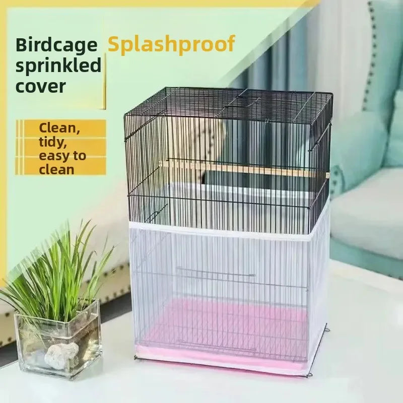 Stretchy Mesh Bird Cage Cover – Seed & Feather Catcher