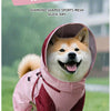 Double-Layer Waterproof Dog Raincoat with Built-in Harness and Detachable Hood
