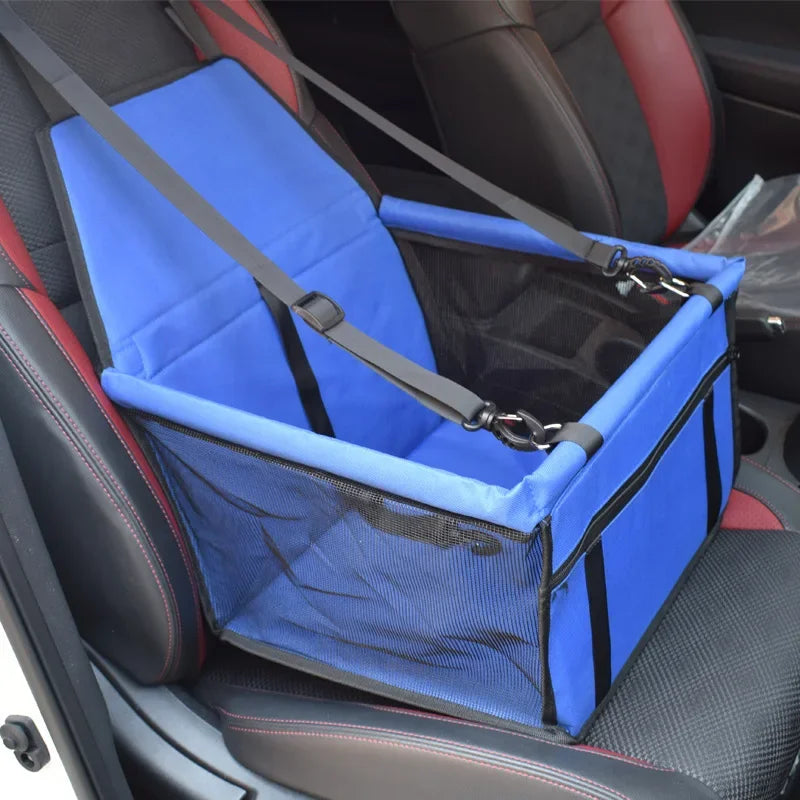Double-Walled Pet Car Seat with Mesh Storage