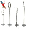 Stainless steel bird feeder fork for parrots with hanging loops