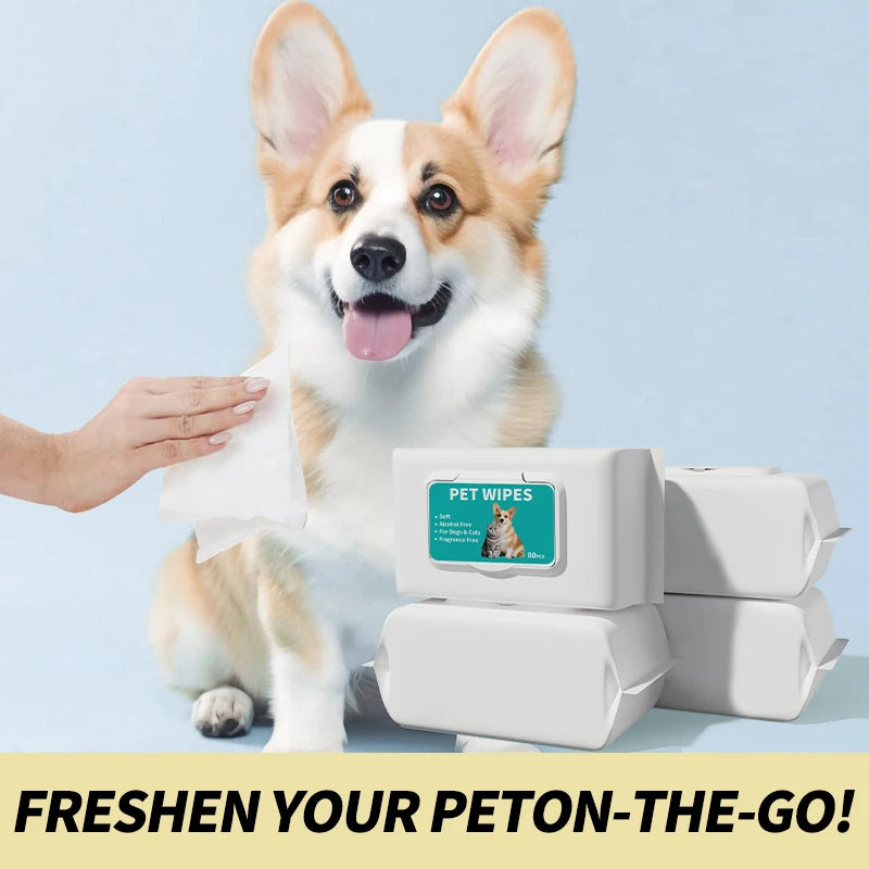 Plant-Based Deodorizing Pet Wipes for Sensitive Skin