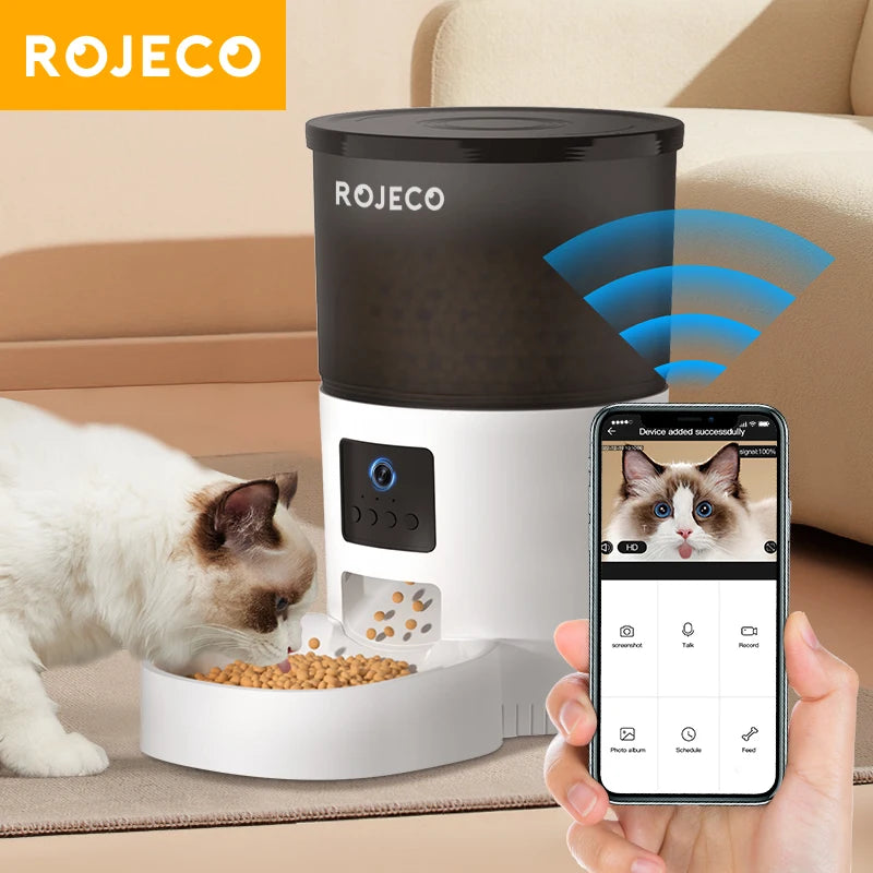 Smart Automatic Pet Feeder with Camera and Voice Recording