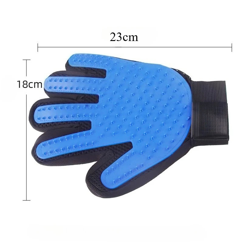 Five-Finger Pet Grooming Gloves