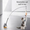 360° Rotating Feather Cat Teaser Wand with Bell
