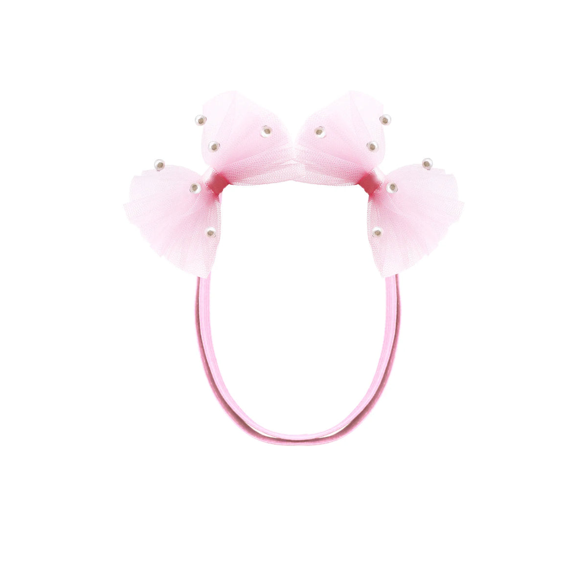 Adjustable Pearl Dog Bows with Elastic Bands for Stylish Pets