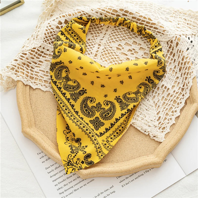 Boho Floral Print Cotton Triangle Hair Bandanas