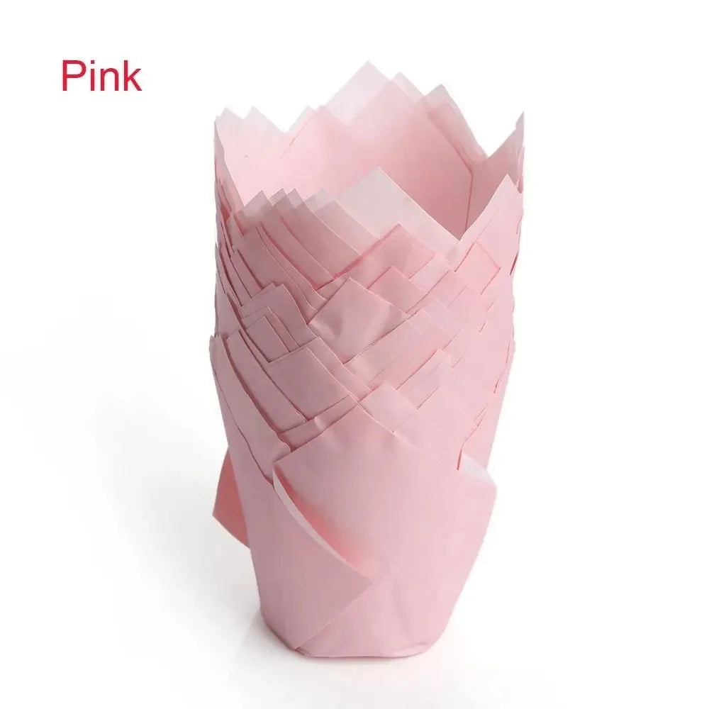 Natural Unbleached Tulip Cupcake Liners (100-Pack)