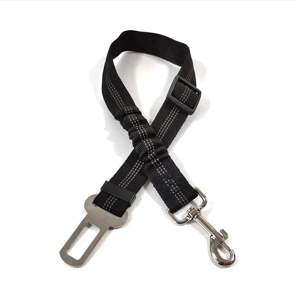 Reflective Adjustable Dog Car Seat Belt with Bungee Harness