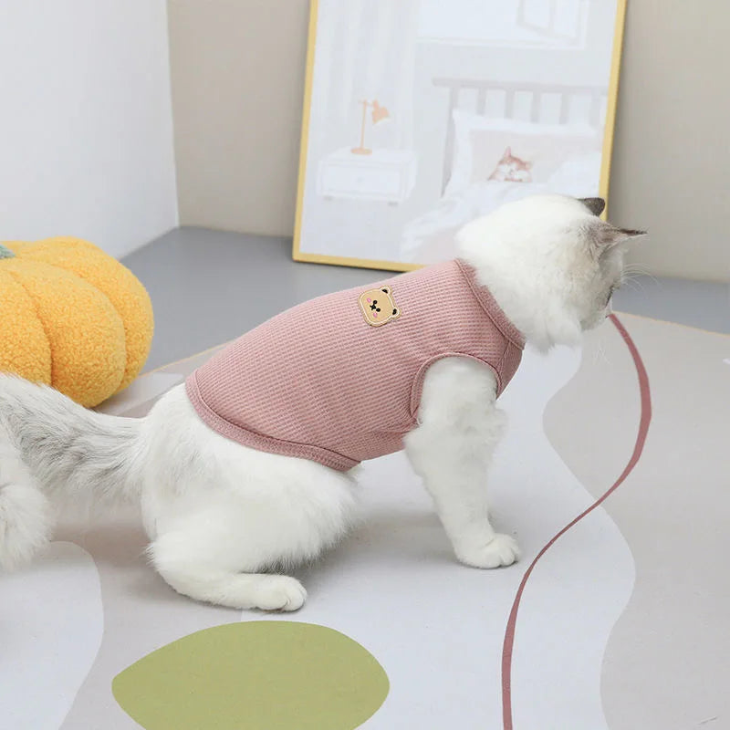 Breathable Cotton Pet Vest for Small Dogs & Cats