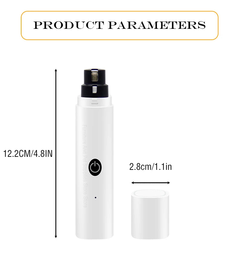 Rechargeable Electric Pet Nail Grinder with LED Light
