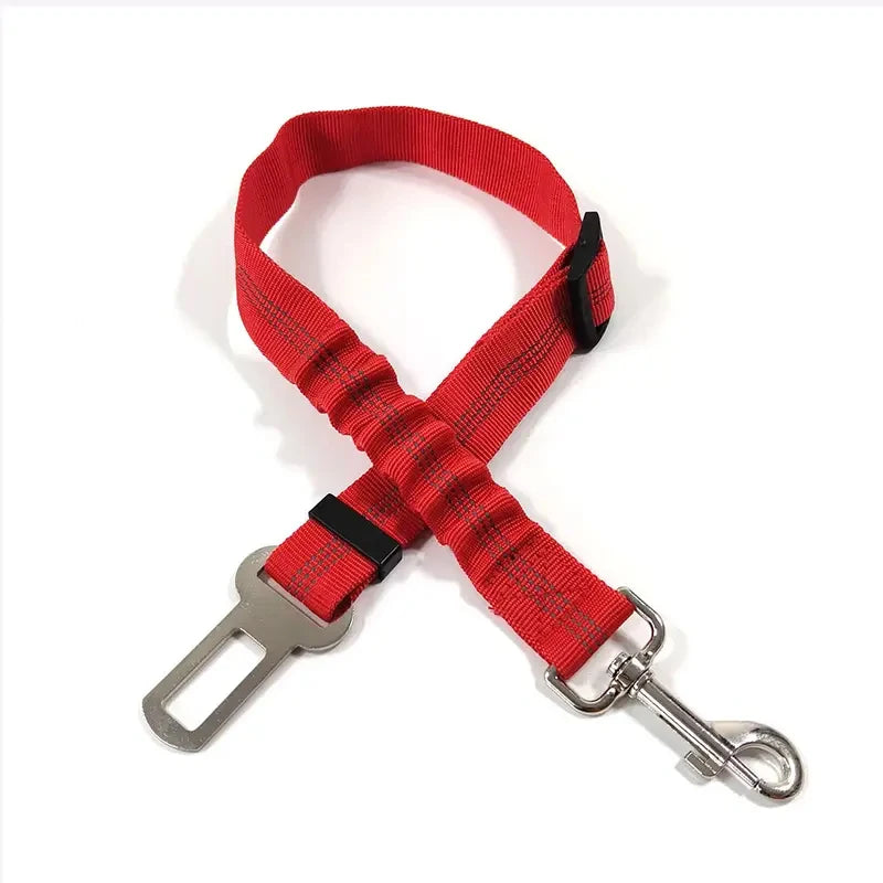 Reflective Adjustable Dog Car Seat Belt with Bungee Harness
