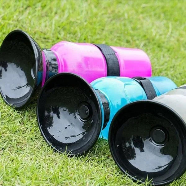 Botella de Agua Portátil para Mascotas con Tazón Desmontable