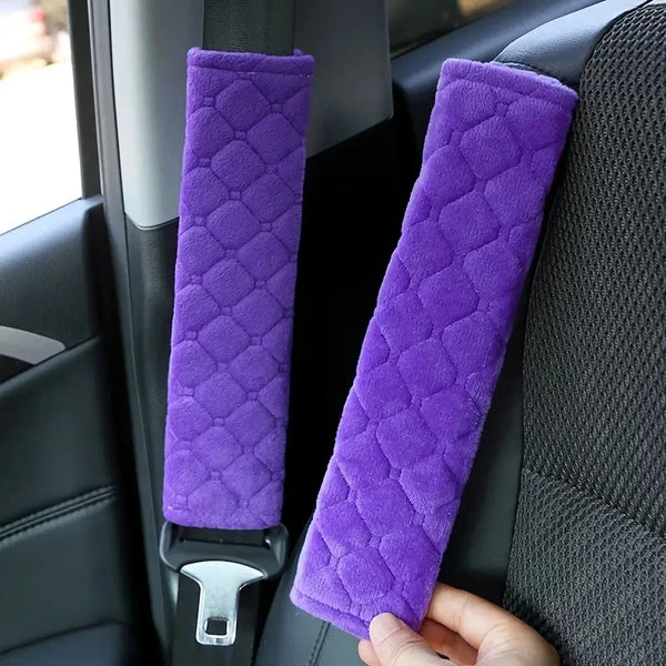 Plush Car Seat Belt Shoulder Protector – Soft, Extended Comfort for All Vehicles