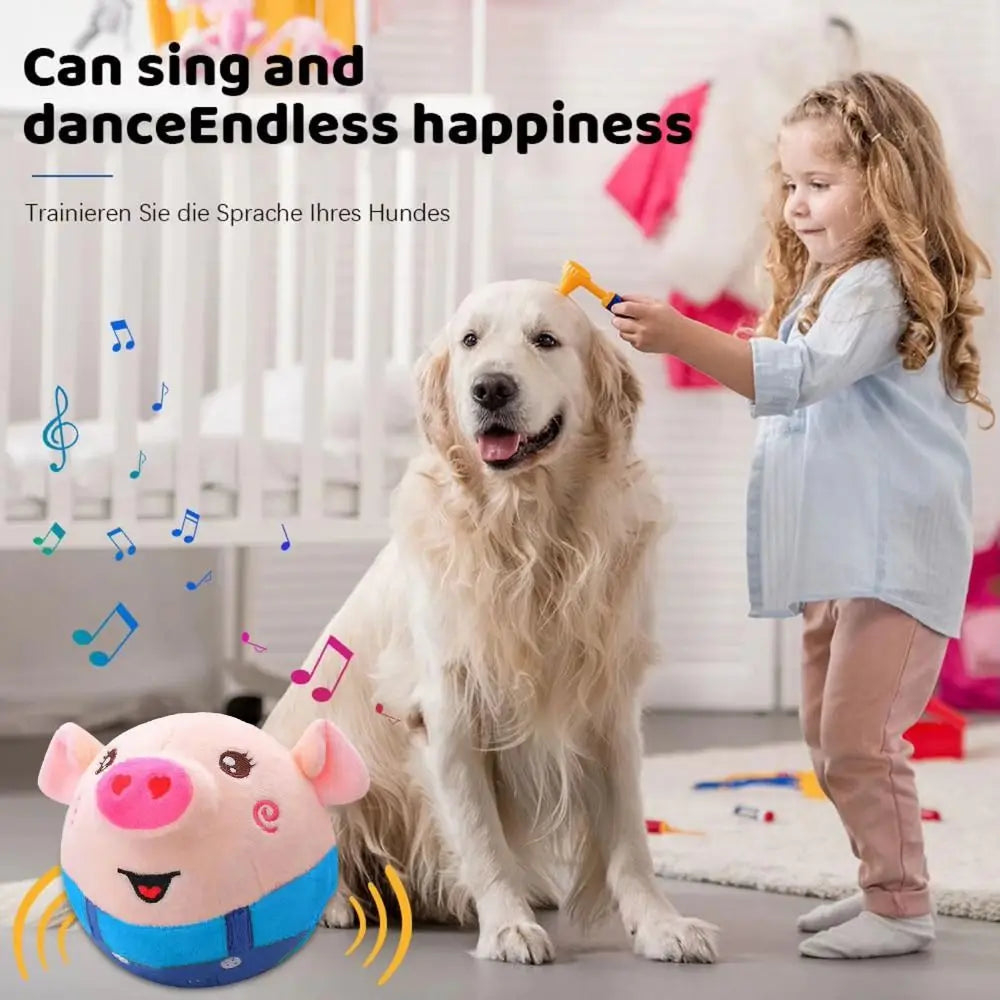 Interactive Singing Plush Dog Toy with Bouncing Motion