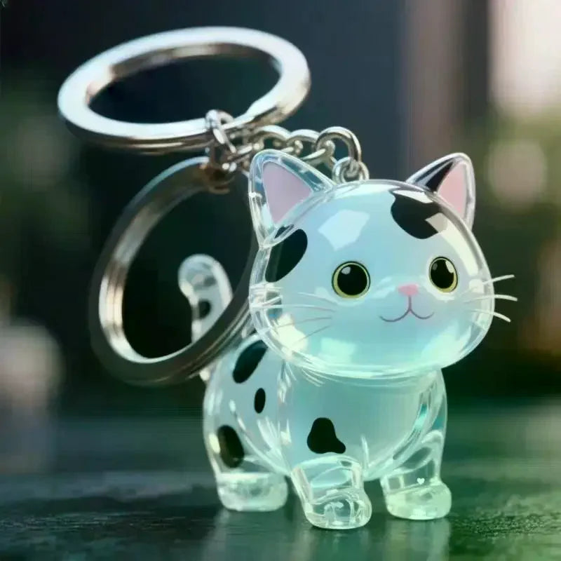 Transparent Pet Hair Keepsake Charm for Keys