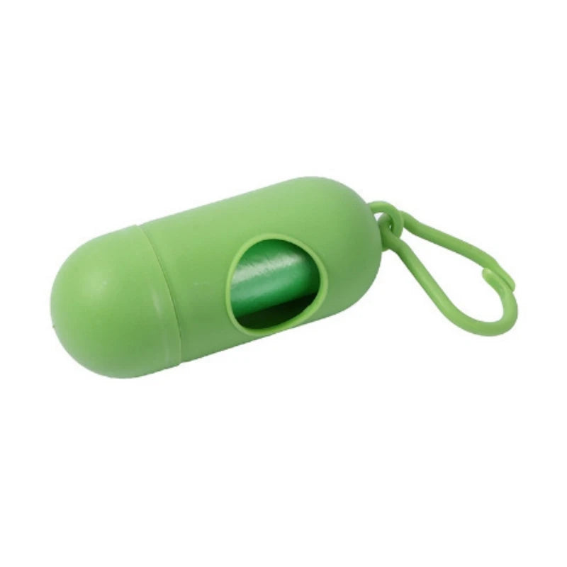 Capsule-Shaped Dog Waste Bag Dispenser with Clip