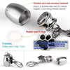 Stainless steel memorial pet ashes keychain with a paw print design and rubber sealing O-rings