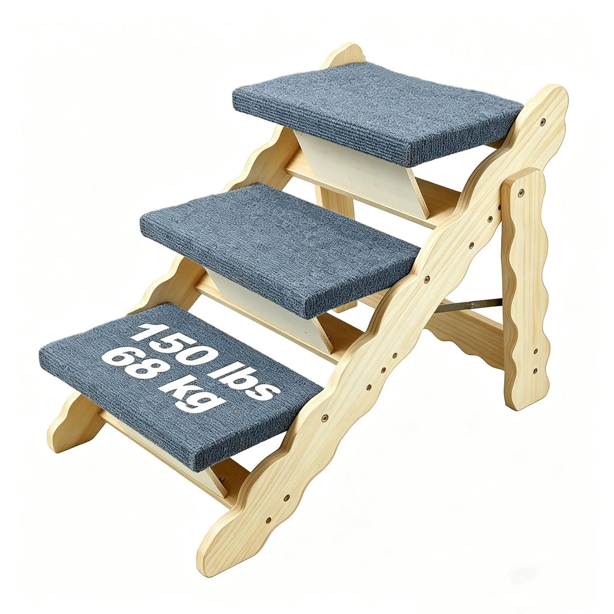 2-in-1 Wooden Pet Stairs and Dog Ramp